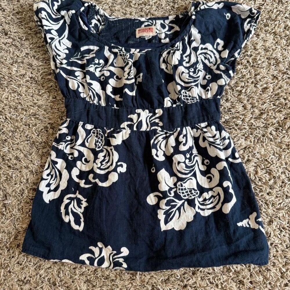 Mossimo Women's Navy and Blue Top